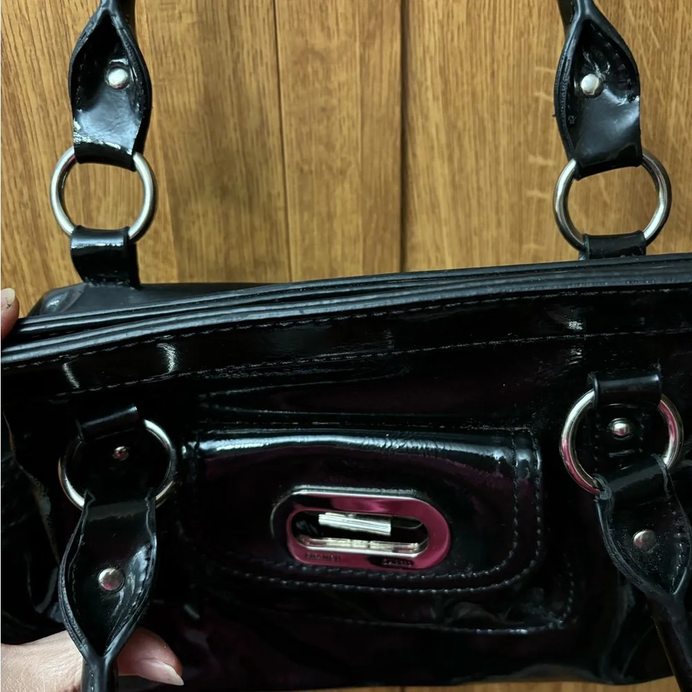 Franco Sarto- Beautiful black patent bag 19 inch tall - 15 inch wide - Picture 7 of 7